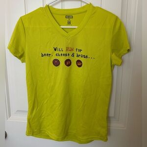 Helium Yellow/Green Running Performance Activewear T-Shirt